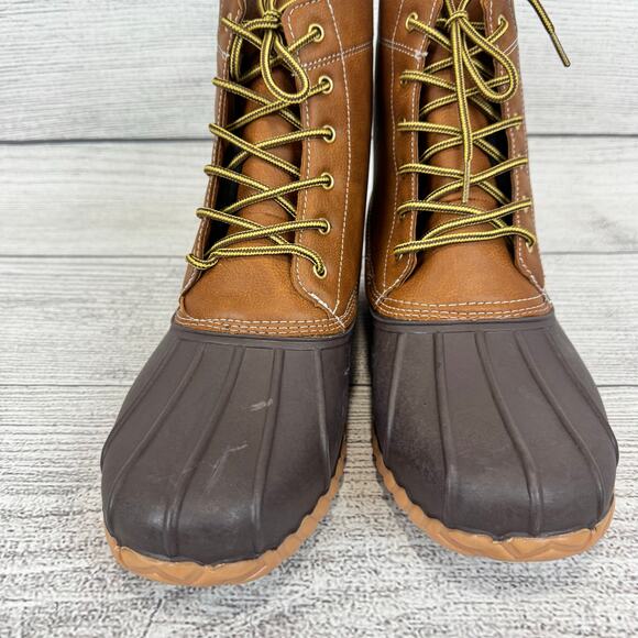 Lands End Men's Haze Brown Durable All Weather Duck Boots Size 13 - Picture 6 of 11